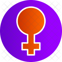 Female Symbol Icon - Download in Gradient Style