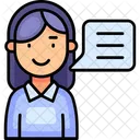 Female talking  Icon