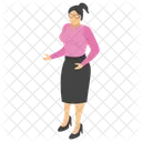 Female Teacher Female Professor Coach Icon