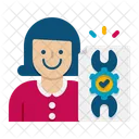 Female Technical Support Woman Technical Support Technical Support Icon