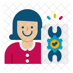 Female Technical Support  Icon