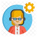 Female Technical Support  Icon