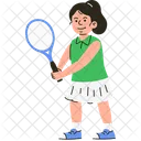 Female Tennis Player  Icon