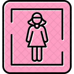 Female toilet sign  Icon