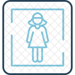 Female toilet sign  Icon