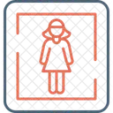 Female toilet sign  Icon