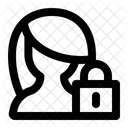 Female User Locked Icon