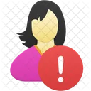 Female User Warning  Icon