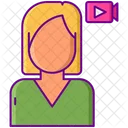 Female Vlogger  Icon