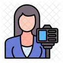 Woman Vlogger Blogger 아이콘