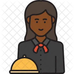 Female Waiter  Icon