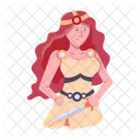Female Warrior Queen Ancient Queen Icon