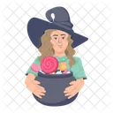 Halloween Sweets Halloween Candies Female Witch Icon