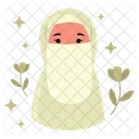 Female With Veil Veil Hijab Icon
