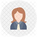 Female Worker Avatar Construction Icon