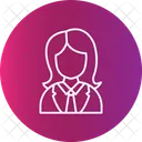 Female Worker Avatar Construction Icon