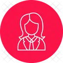 Female Worker Avatar Construction Icon