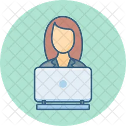 Female Working  Icon