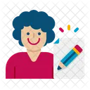 Female Writer Content Writer Writer Symbol