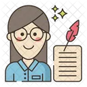 Female Writer Content Writer Writer Symbol