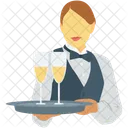 Femme Serveur Hotel Icon