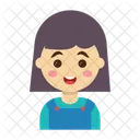 Femea Desenho Animado Personagem Ícone