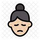 Feminino Triste Emoji Ícone