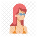 Feminino Verao Avatar Ícone