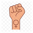 Feminism Activism Raised Fist Icon