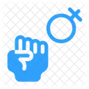 Feminism Protest Hand Gesture Icon