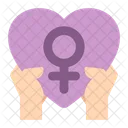 Feminismo Mujer Corazon Icono