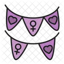 Feminismus Girlanden  Symbol