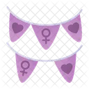 Feminismus Girlanden  Symbol