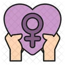 Feminismus Herz  Symbol