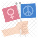 Feminist Peace Flag Feminist Peace Icon