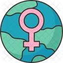 Feminista Mundial Global Icono