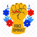 Feministe Feroce Autonomisation Force Icône