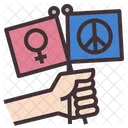 Feministische Friedensflagge  Symbol