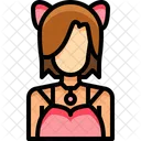 Femme chat  Icône
