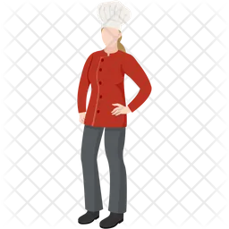 Femme chef  Icône