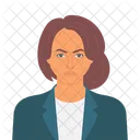 Femme Daffaires Employee Travailleuse Icône