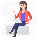 Femme d'affaires  Icône