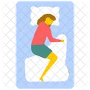 Dormir Femme Couche Icône