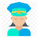 Femme Policier Officier Icon