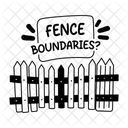 Fence Boundaries Barrier Icon