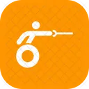Fencing Wheelchair Sword Icon