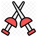 Fencing Cross Swords War Symbol Icon