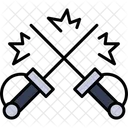 Fencing Combat Cross Icon