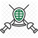 Fencing Combat Cross Icon