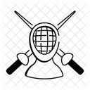 Fencing Mask Sport Protective Gear Icon